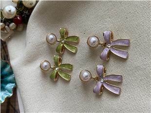 Renkli Mineli Fiyonk Küpe