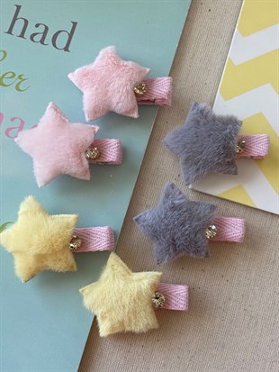 Renkli Tüylü Yıldız Toka