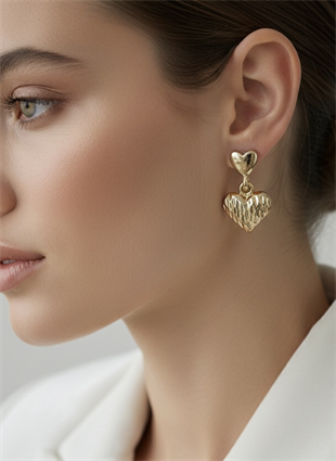 Sallantılı Kalp Küpe