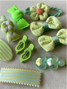 Yeşil Çizgili Toka Seti 