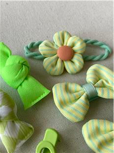 Yeşil Çizgili Toka Seti 