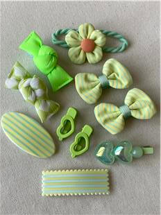 Yeşil Çizgili Toka Seti 