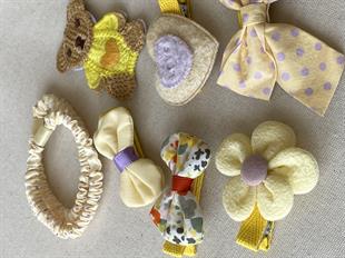 Sarı Kalpli Ayıcık Toka Seti