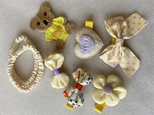 Sarı Kalpli Ayıcık Toka Seti