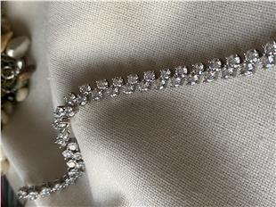 VIP Silver Çift Sıra Salkım  Bileklik