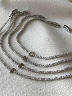 Silver İnce Suyolu Harf Bileklik