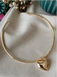 Gold Kalp Choker Kolye