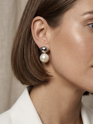 Silver Mini İnci Küpe