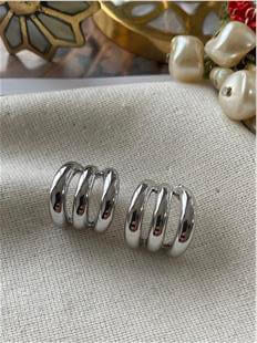 Silver Mini Kaburga Küpe