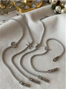 Silver Suyolu Model Taşlı Harf Bileklik
