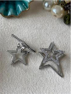 Silver Tasarım Yıldız Küpe