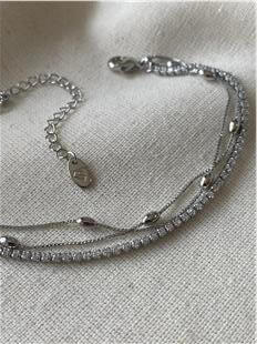 Silver Üçlü Kapsül Detaylı Suyolu Bileklik