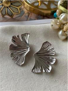 Silver Vintage Yaprak Küpe