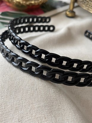 Siyah Zincir Motif Taç