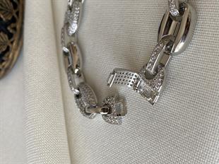 Taşlı Düğme Bileklik