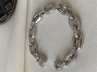 Taşlı Düğme Bileklik