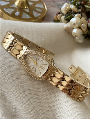 Taşlı Gold Bvl Model Kol Saati