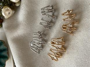 Taşlı Kaburga Küpe