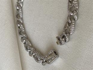 Taşlı Mini Düğme Bileklik