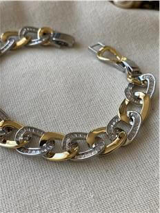 Taşlı Mix Renk Geniş Zincir Bileklik