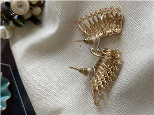 Taşlı Pointed Kaburga Küpe