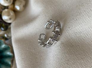 Taşlı Silver Tffny Yüzük