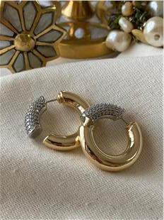 Taşlı Tasarım C Model Küpe