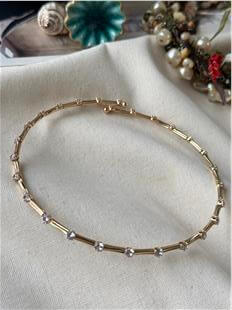 Tektaş Detaylı Gold Choker