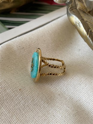 Ayarlanabilir Turkuaz Yılan Yüzük