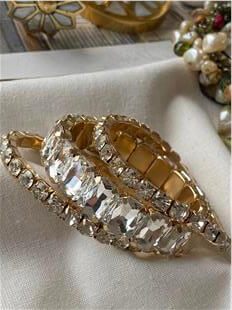 Üçlü Gümüş Taşlı Esnek Bileklik