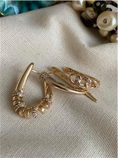 Üçlü Taşlı Sword Tasarım Küpe