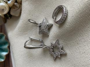 Üçlü Yıldız Modeller Küpe