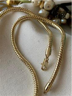 VIP 14K 4mm Kalın Sarmal Zincir Kolye