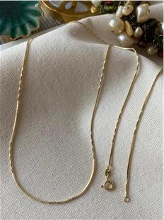 VIP 14K 55 cm Döner Detaylı Silindir Zincir Kolye