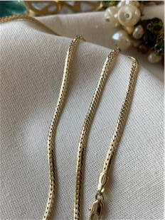 VIP 14K 55 cm Ezme Sık Örme Zincir Kolye