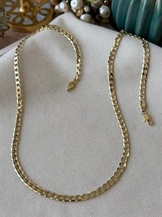 VIP 14K 60 cm Yassı Zincir Kolye