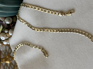 VIP 14K 60 cm Yassı Zincir Kolye
