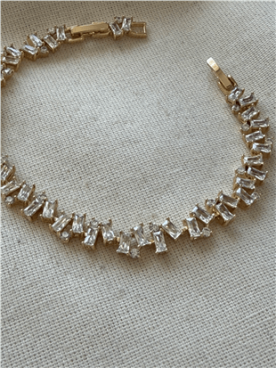 VIP 14K Asimetrik Taşlar Bileklik