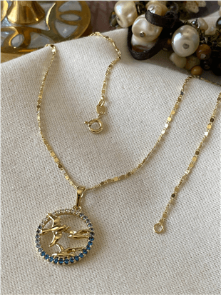 VIP 14K Birds Kolye