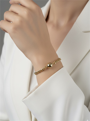 VIP 14K Büyük Dorika Detaylı Zincir Bileklik