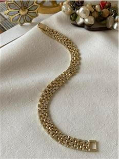 VIP 14K Çapraz Taş Desenli Örme Bileklik