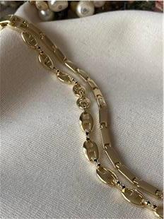 VIP 14K Çiftli Düğme Model Bileklik