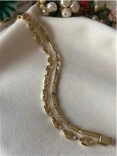 VIP 14K Çiftli Düğme Model Bileklik