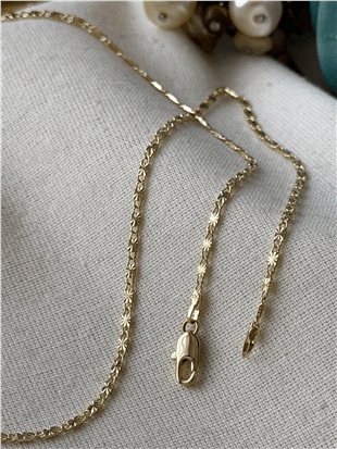 VIP 14K Desenli Lock Model Zincir Kolye