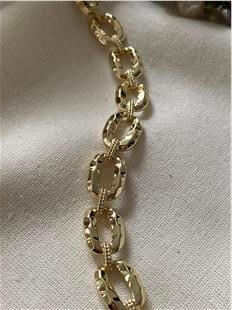 VIP 14K Desenli Oval Zincir Bileklik