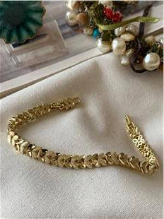 VIP 14K Desenli Parlak Çelenk Bileklik