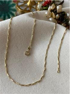 VIP 14K Desenli Silindir Plaka Zincir Kolye