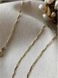 VIP 14K Desenli Silindir Plaka Zincir Kolye