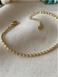 VIP 14K Desenli Simli Dorika Bilekik