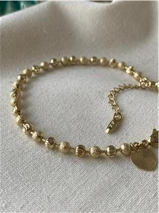 VIP 14K Desenli Simli Dorika Bileklik